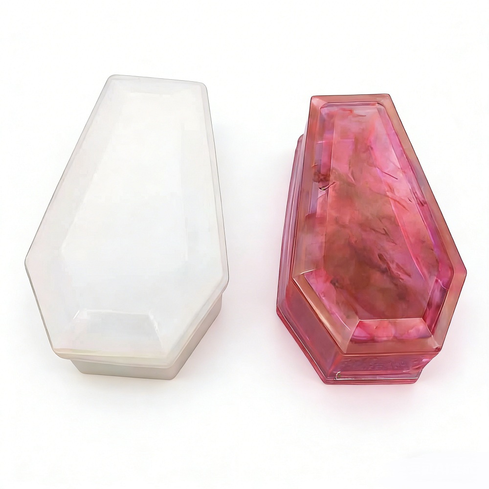 Resin Art Equipment - Forma silikonowa trumna czaszka nietoperz pająk