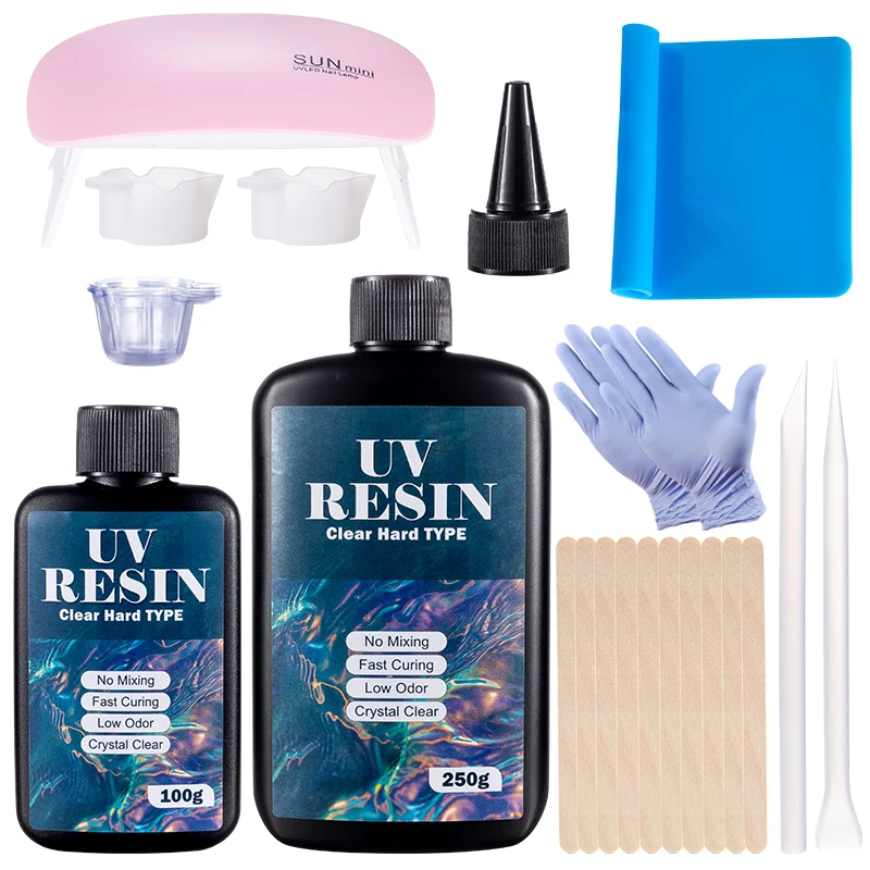 Resin Art Equipment - Zestaw kleju z twardej żywicy UV
