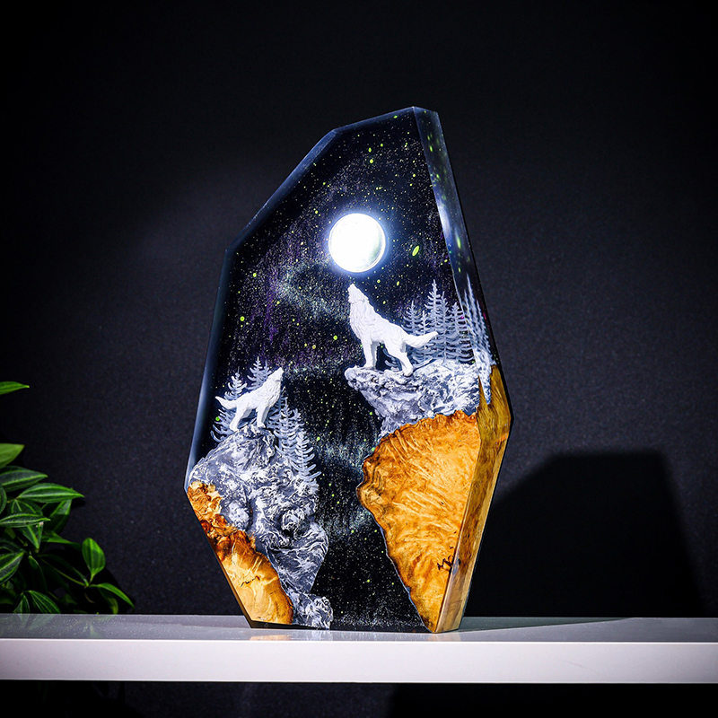 Resin Art Baby - Natura Zwierzęta Figurka Organizm Żywica Lampka