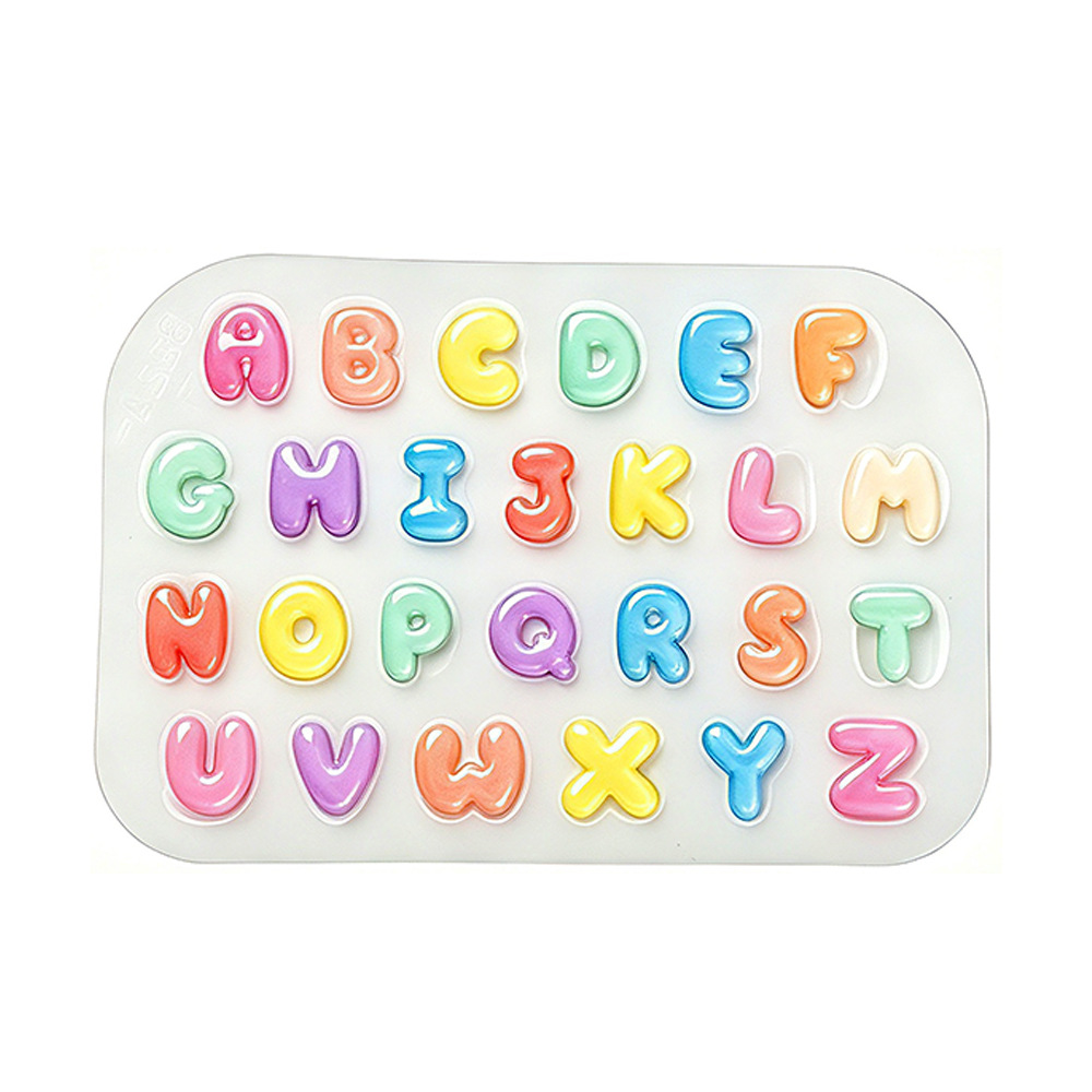 Resin Art Alphabet - 2 szt. Mini Silikonowa Forma do