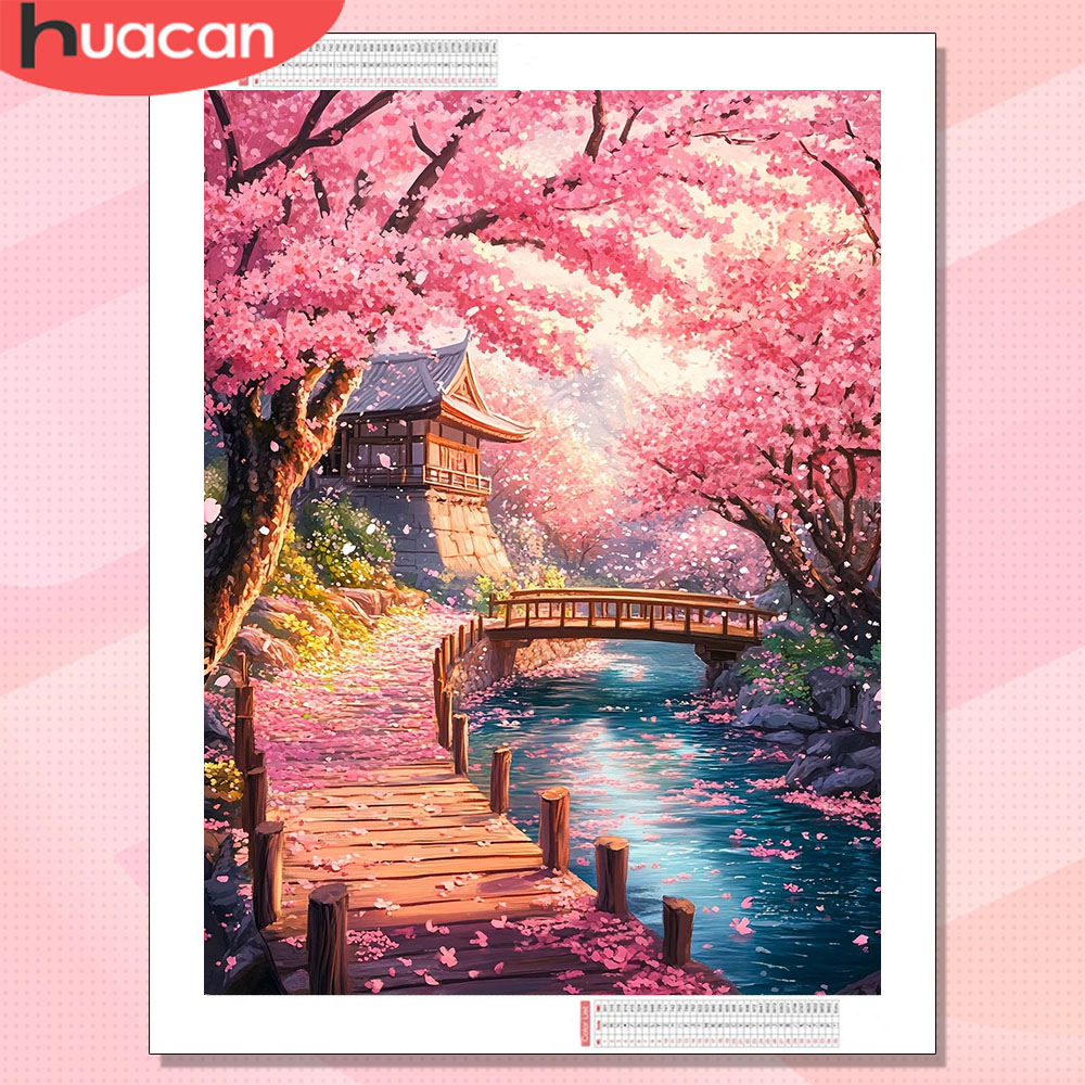 Resin Art Wallpaper - HUACAN Diamentowe Malowanie Krajobraz Domowy Hobby