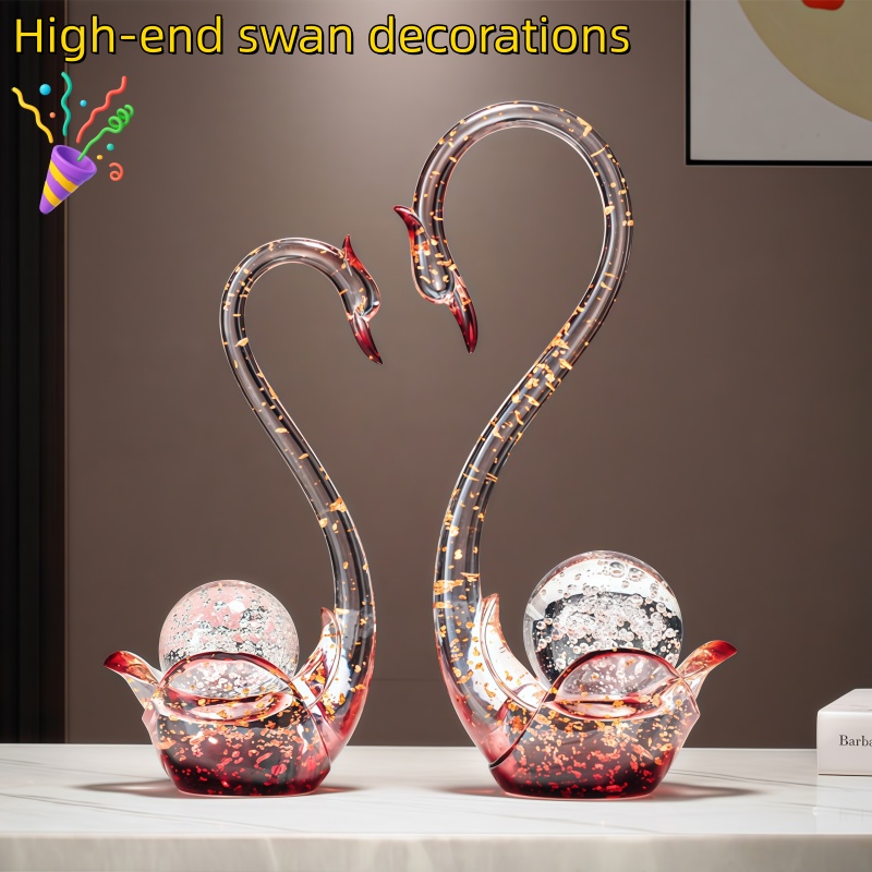 Resin Art Wedding Gift - Luksusowa figurka łabędzia z żywicy, statuetka
