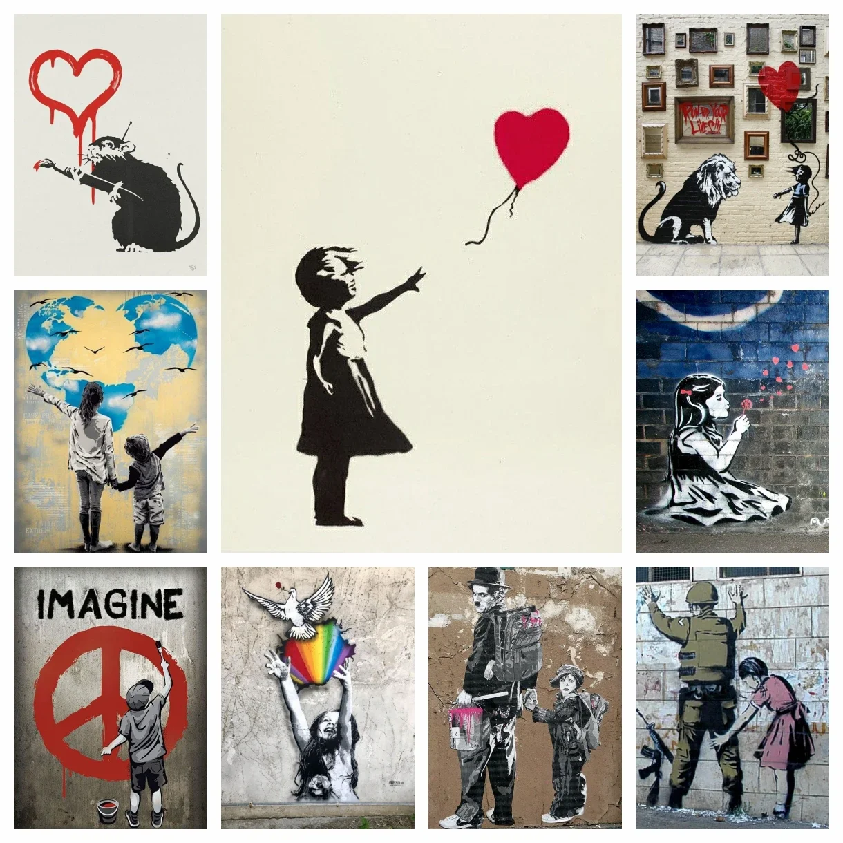 Resin Art Work - Banksy Graffiti Street 5D DIY Obraz