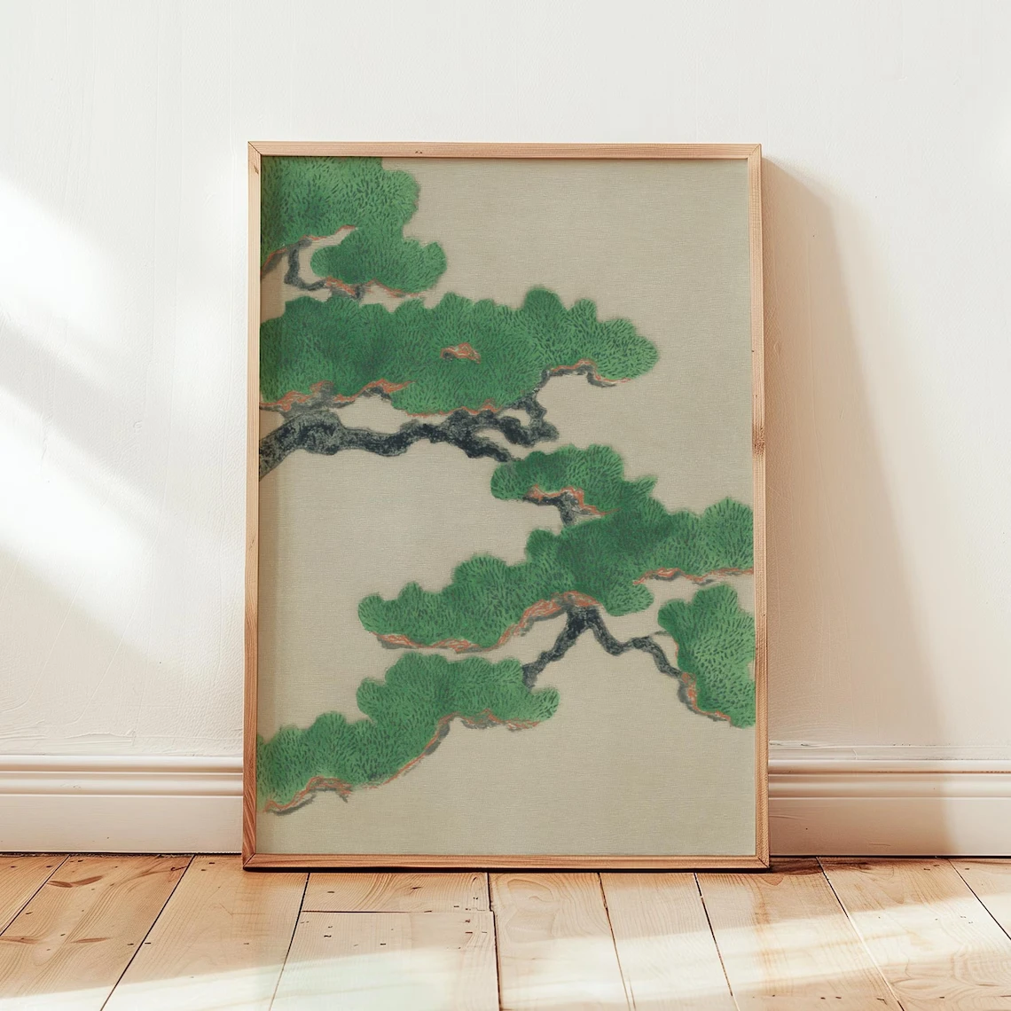 Resin Art Work - Japońskie drzewo sosnowe w zielonym kolorze,