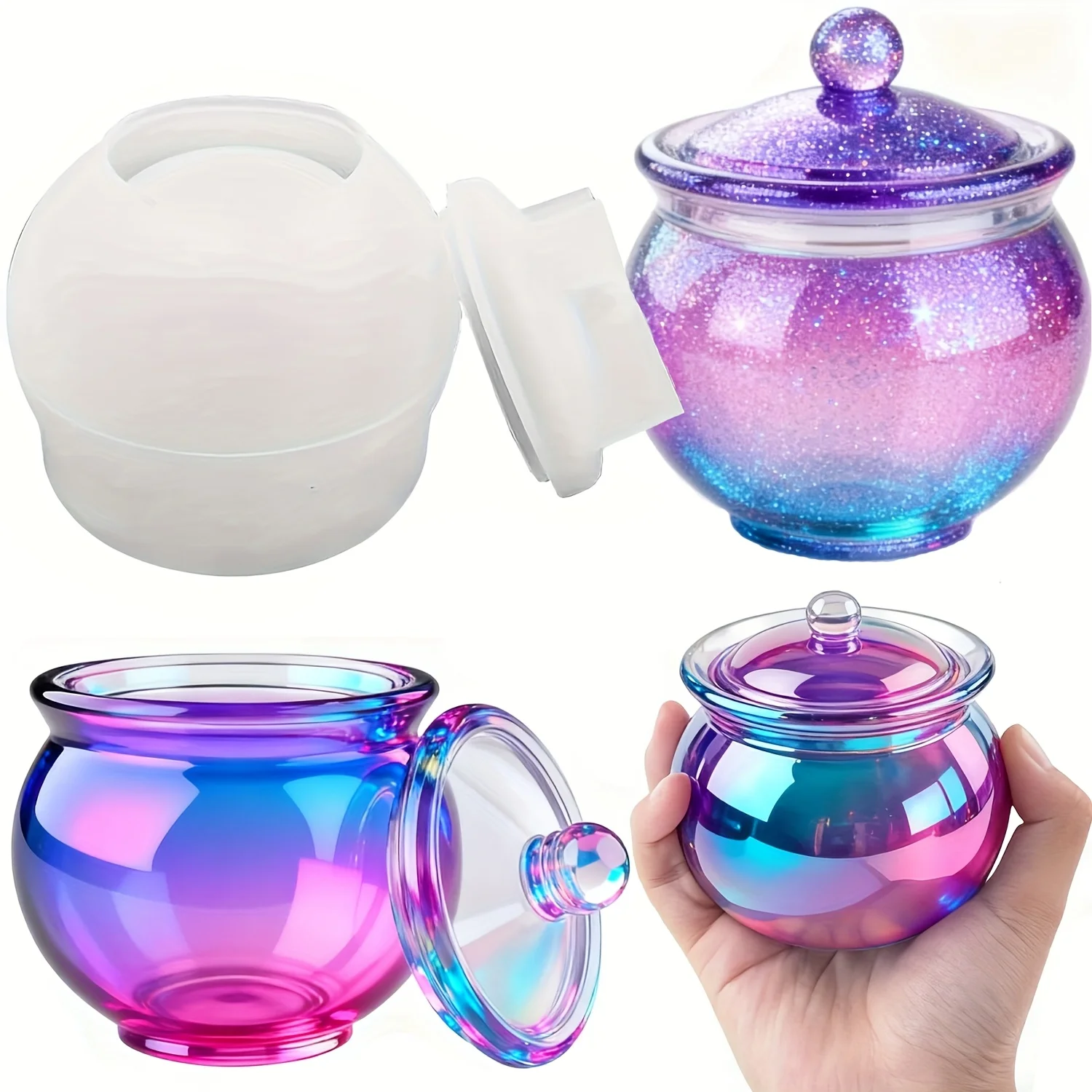 Resin Art Case - 1 zestaw okrągłych form z żywicy