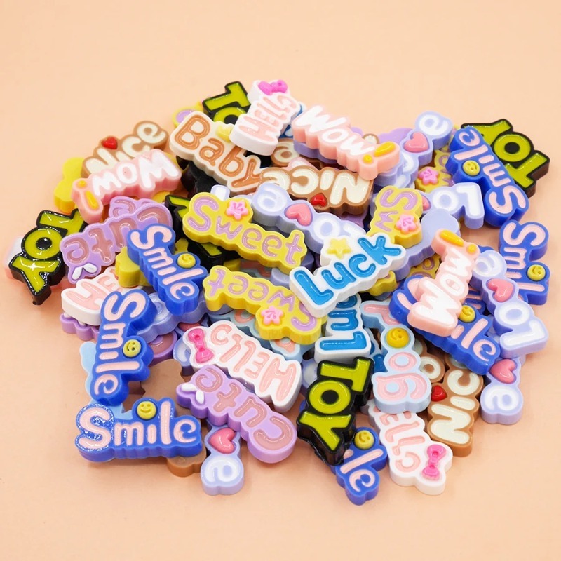 10 szt. Śliczny płaski tył Wow – Resin Art Alphabet recenzja i cena