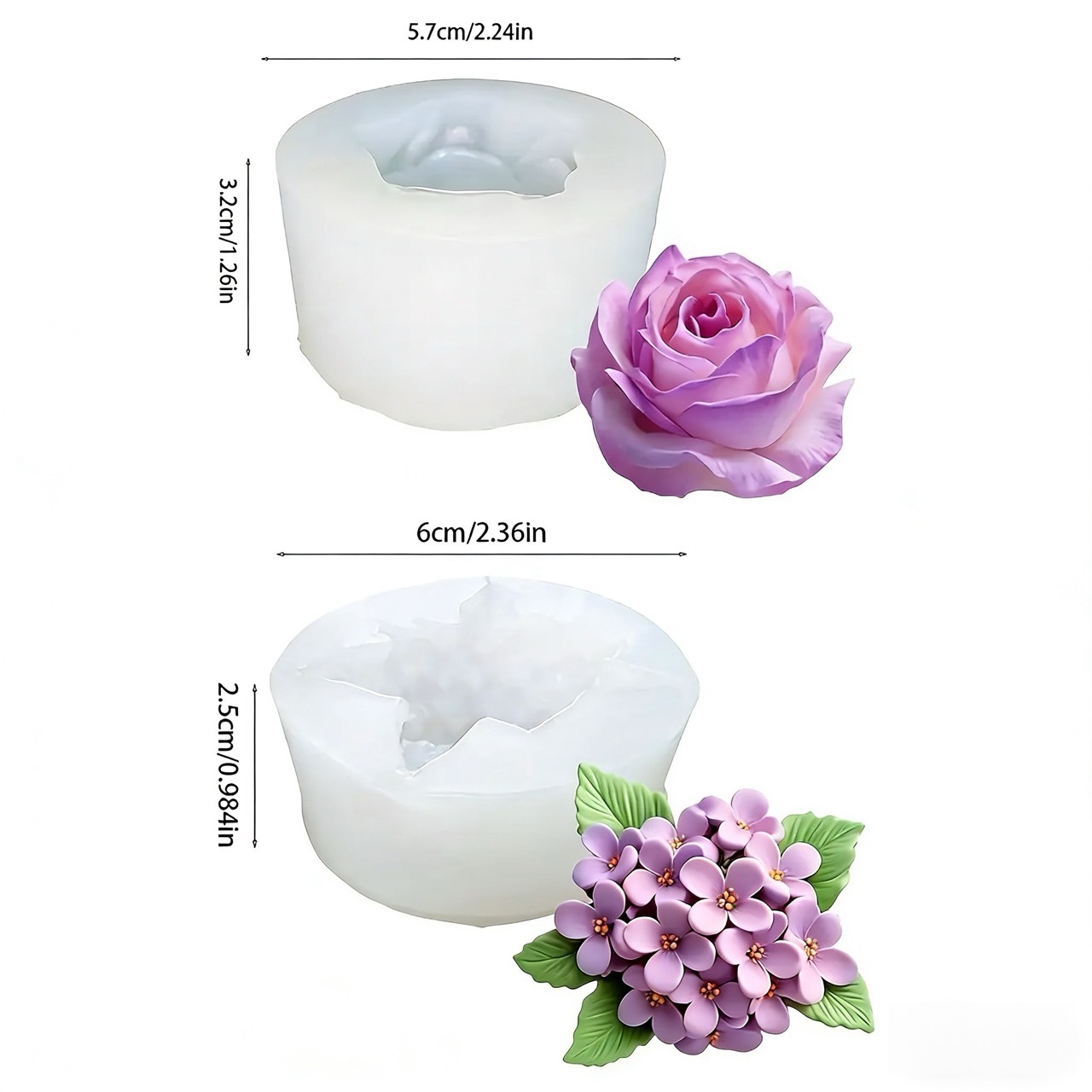 2 sztuki silikonowych form 3D  – Resin Art Rose recenzja i cena