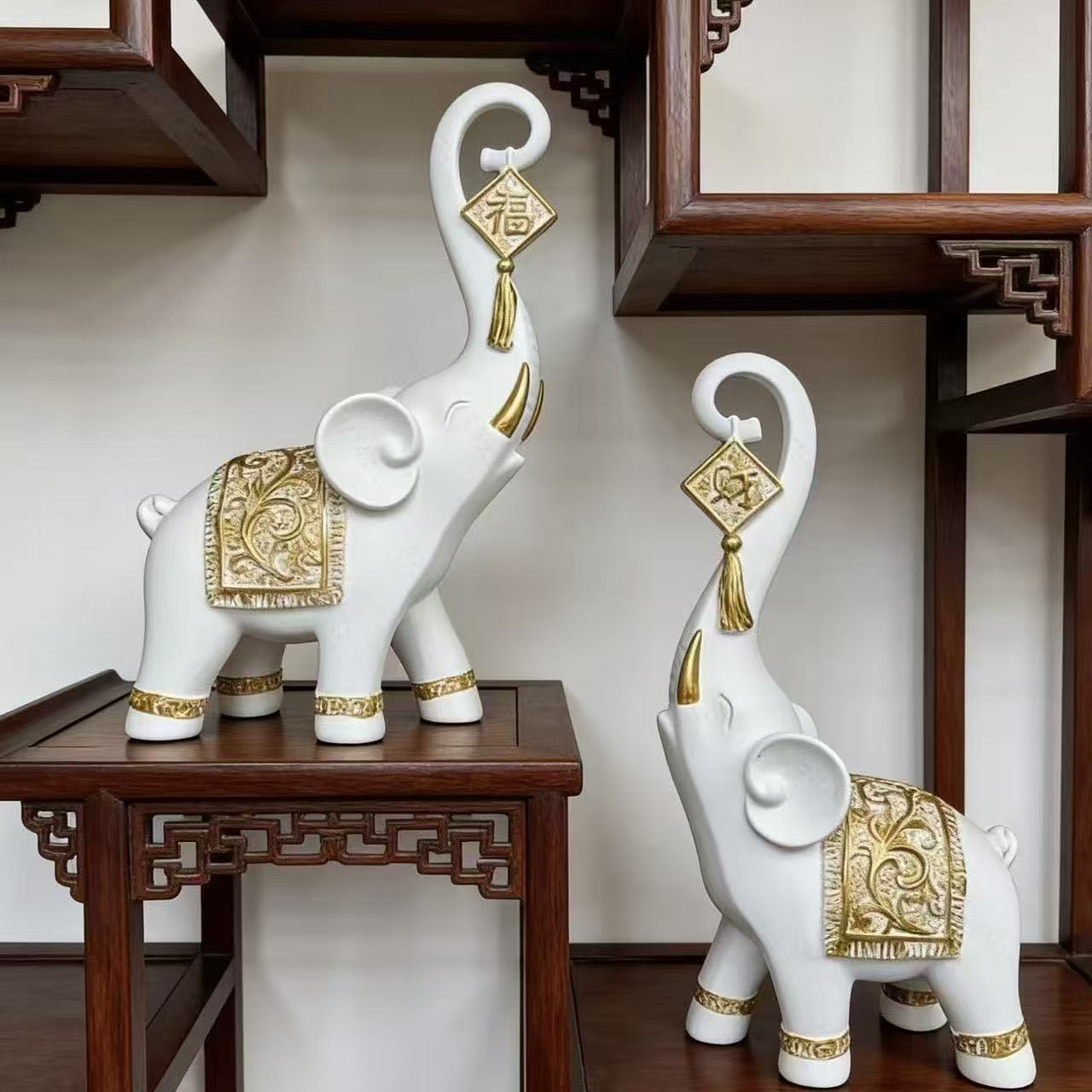 Para chińskich figurek słoni n – Resin Art Wedding Gift recenzja i cena