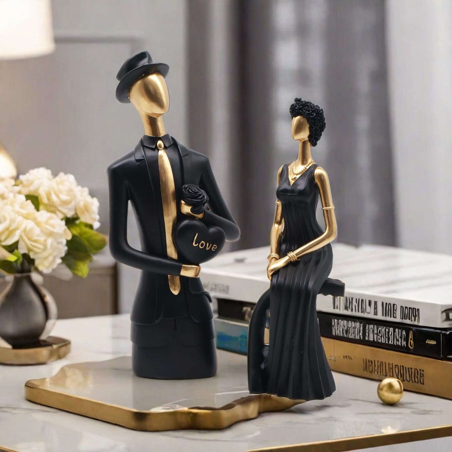 Dekoracyjna rzeźba z żywicy, r – Resin Art Wedding Gift recenzja i cena