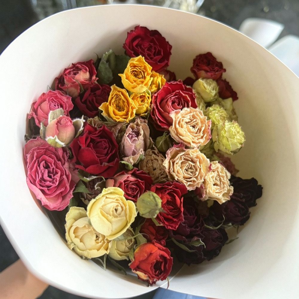 Naturalny, suszony bukiet róż, – Resin Art Rose recenzja i cena